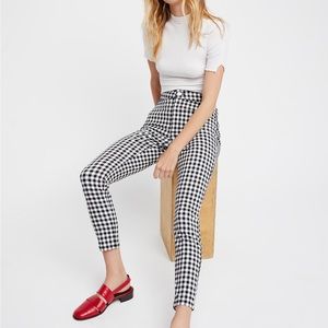 Free people Women's Gingham Skinny Pants